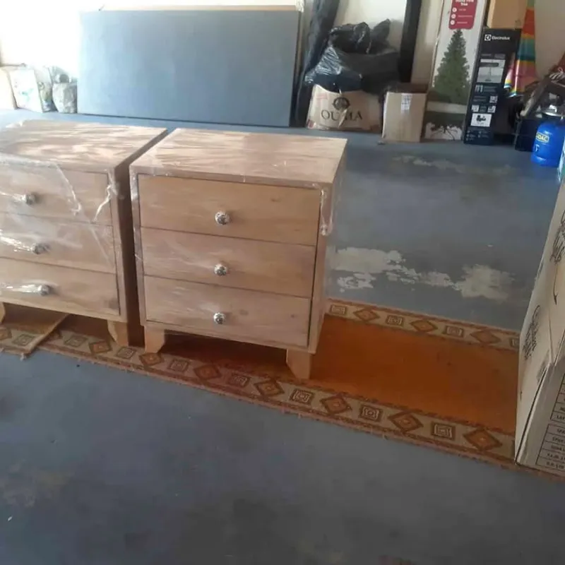 Oak bedside pair