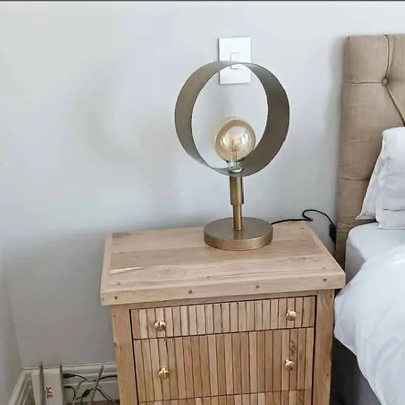 Oak bedside