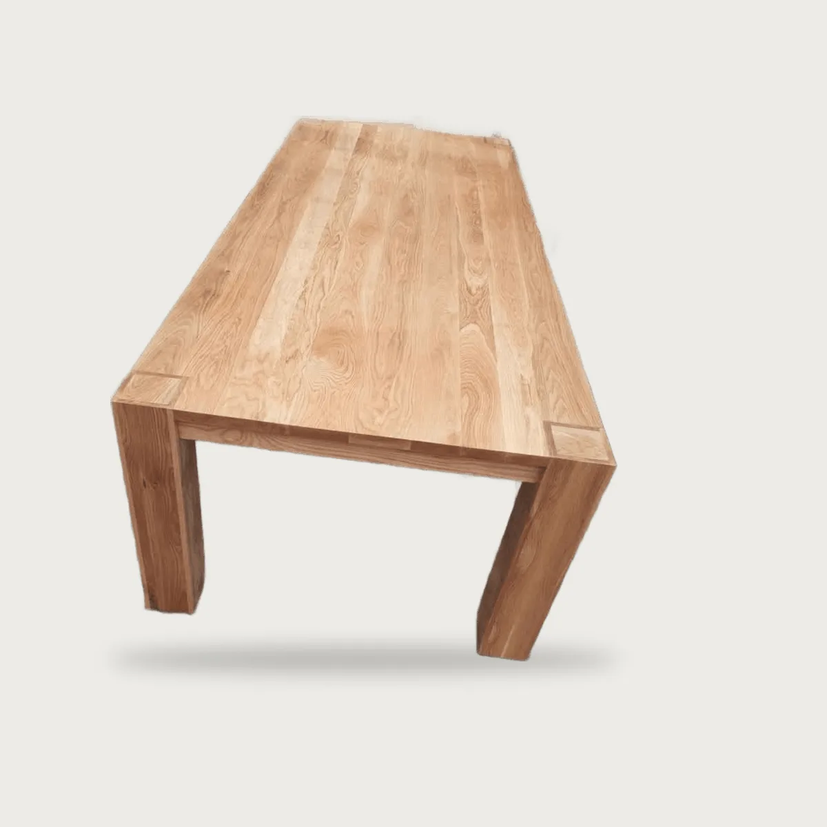 Three-metre oak table, with dimensions