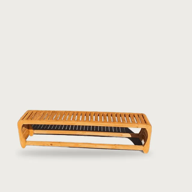 Slatted bench