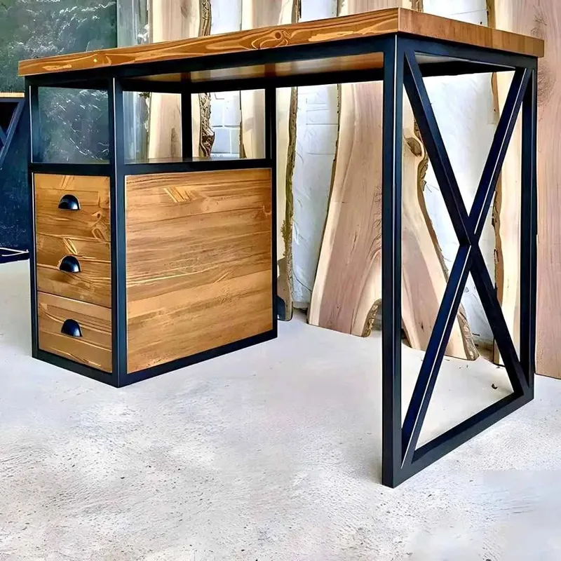 Steel-frame desk